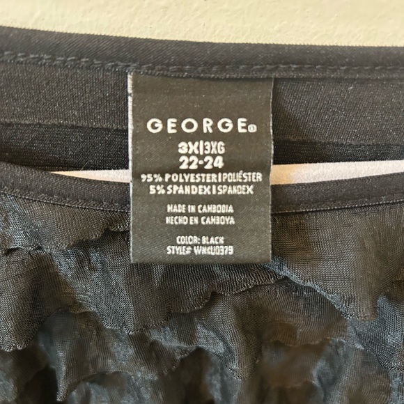 George Black Layered Ruffle Blouse - Picture 3 of 3